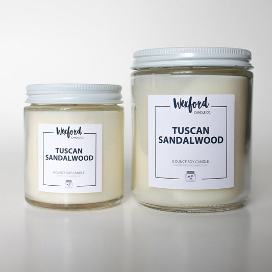 Tuscan Sandalwood Soy Candle - Wexford Candle Co.