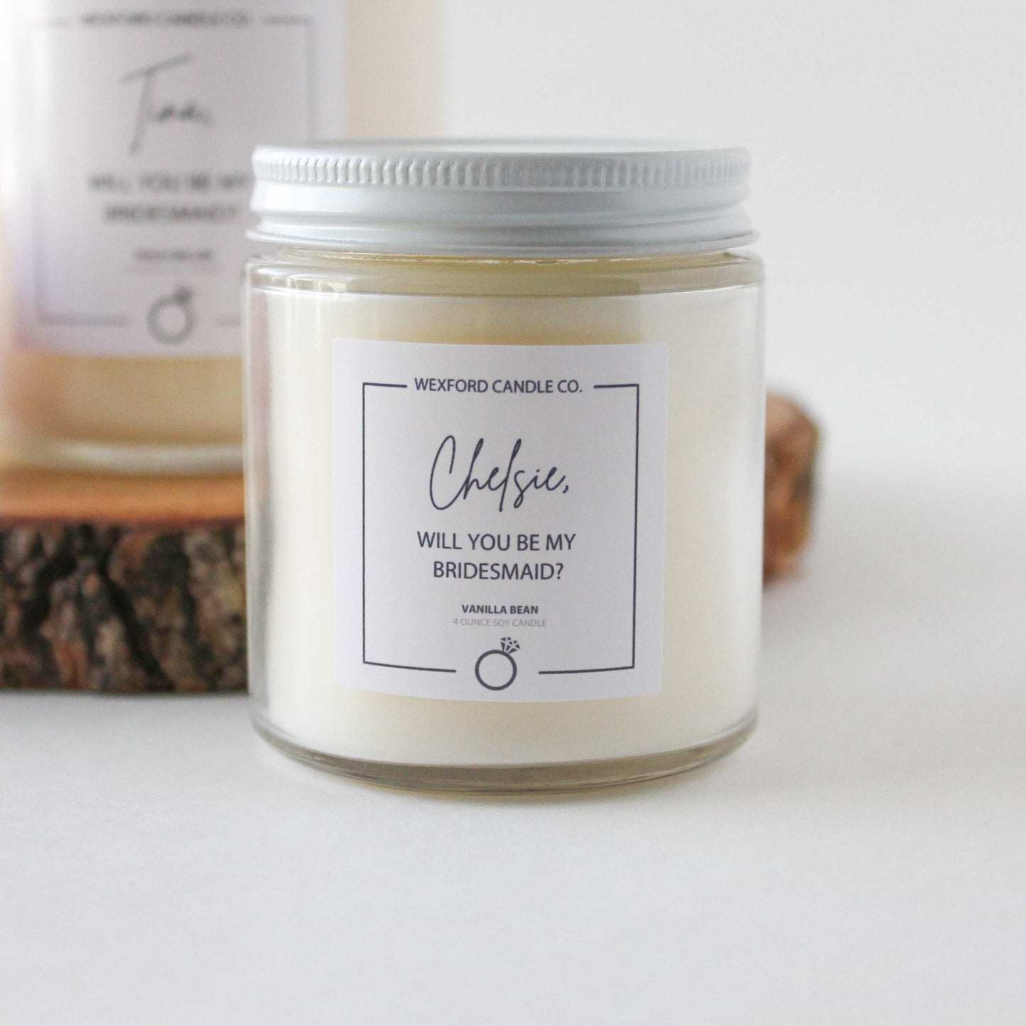 Personalized maid of honour proposal soy candle 4 oz will you be my maid of honour gift