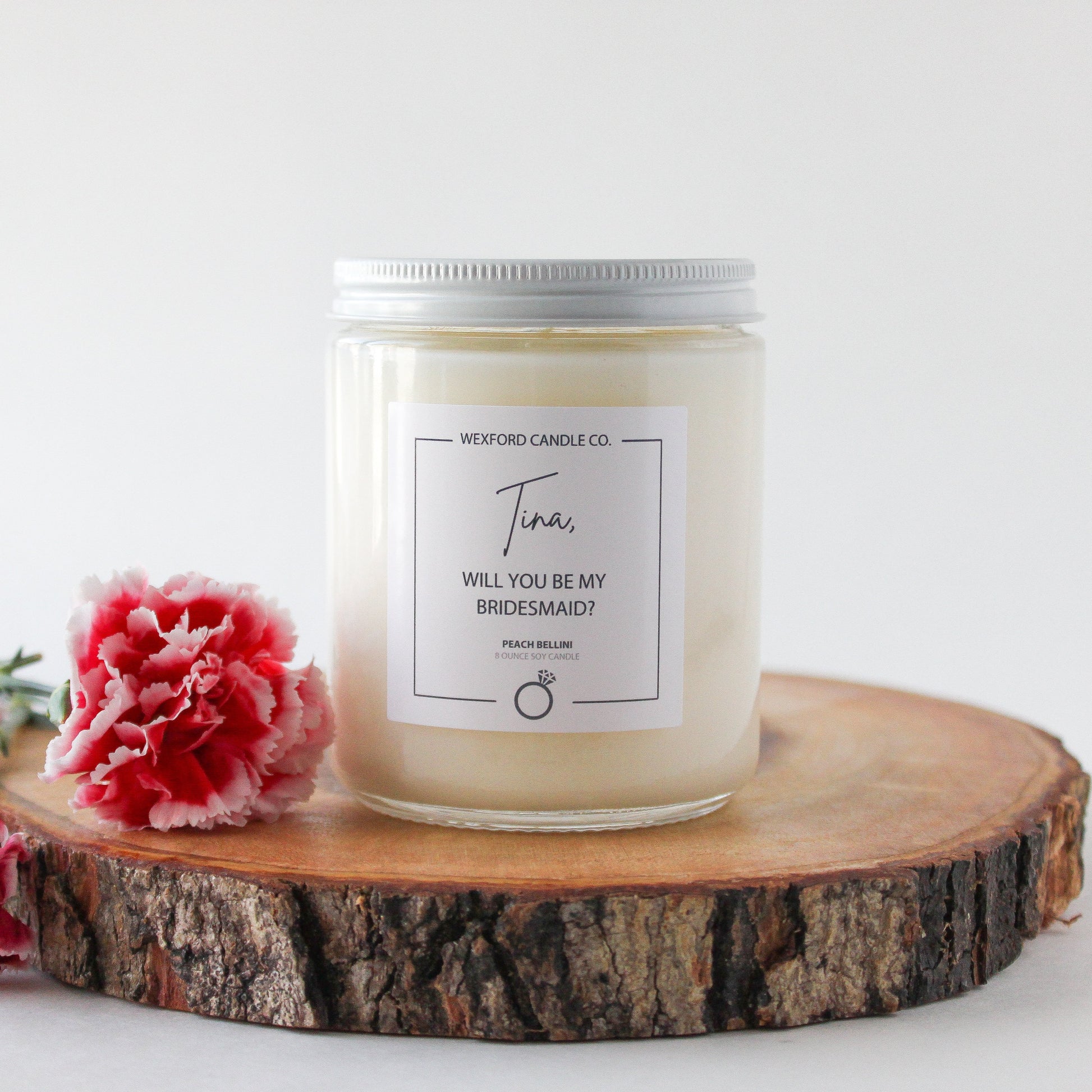 Custom Bridesmaid Soy Candle - Wexford Candle Co.