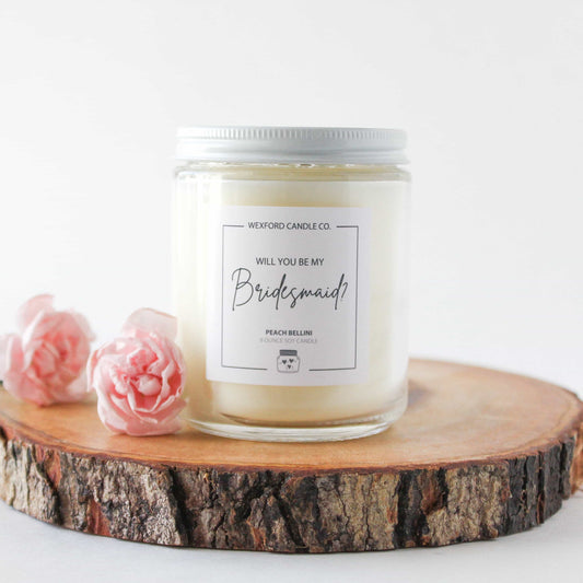 Bridesmaid proposal candle ‘Will you be my bridesmaid’ 8 oz