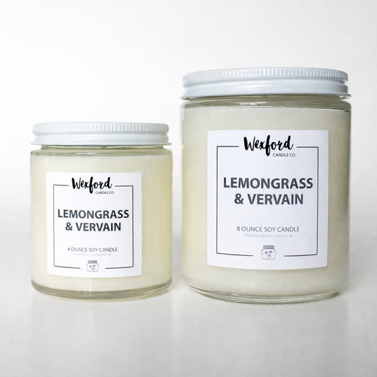 Lemongrass and Vervain soy candle 4 oz and 8 oz
