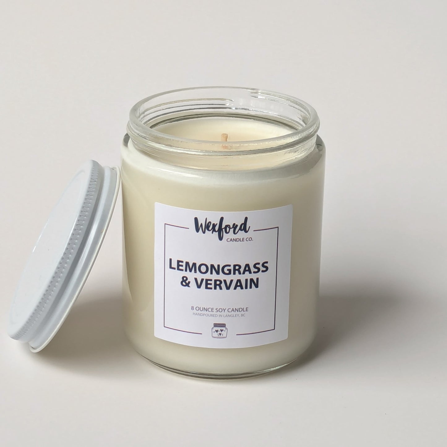 Lemongrass and vervain soy candle 8 oz