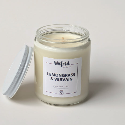 Lemongrass and vervain soy candle 8 oz