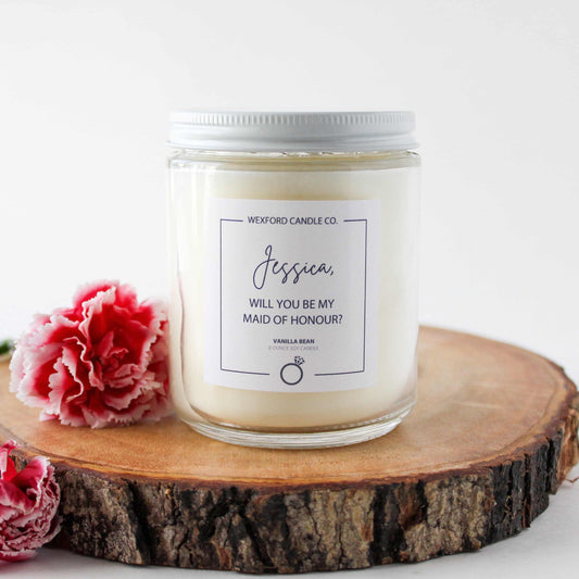 Custom maid of honour soy candle 8 oz