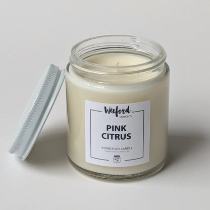 Pink Citrus soy candle 4 oz