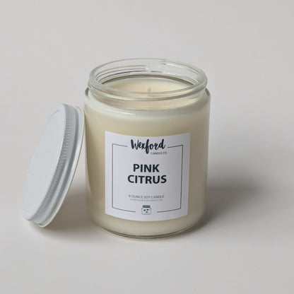 Pink Citrus soy candle 8 oz
