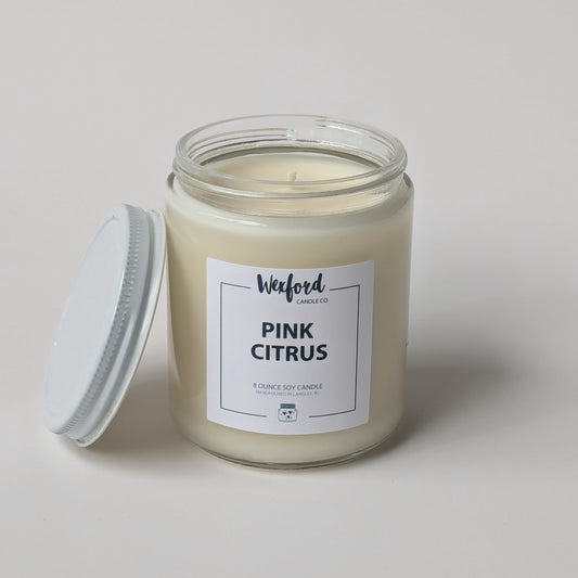 Pink Citrus soy candle 8 oz