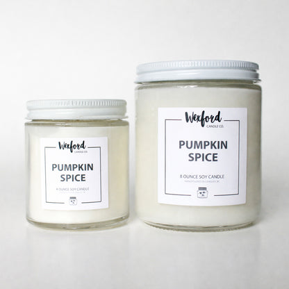 Pumpkin Spice soy candle 4 oz and 8 oz