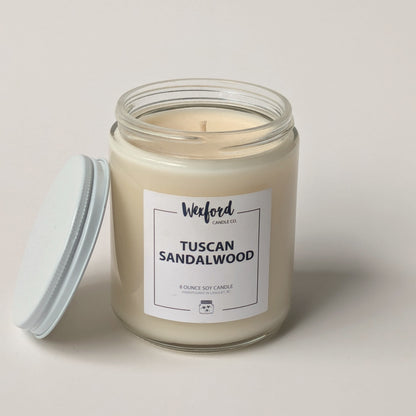 Tuscan Sandalwood soy candle 8 oz