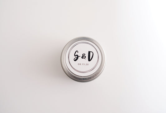 Initials Soy Candle - Wedding Favors